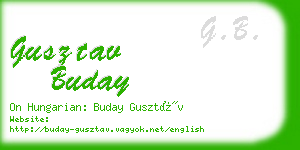 gusztav buday business card